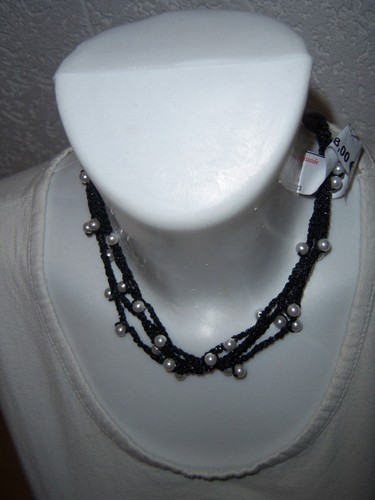 Kette handgehäkelt mit - handgehäkelt,